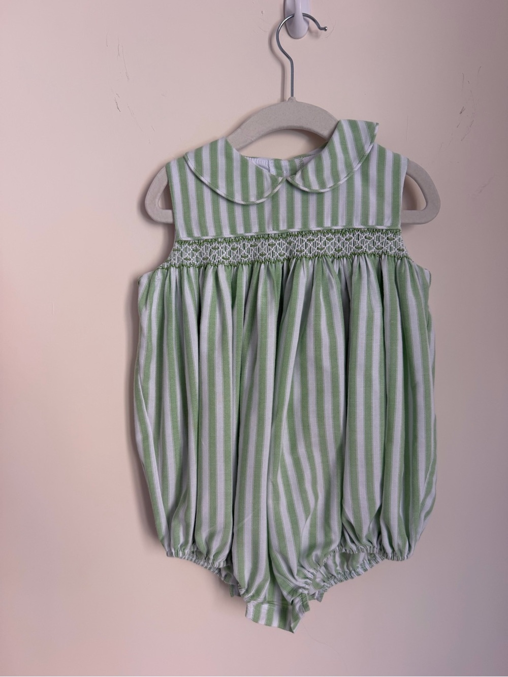 Little English Green Stripe Boy Bubble